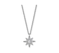 Kette mit Anhänger ENGELSRUFER "Kette Sternenanhänger", silber (silberfarben, kristallweiß), Halsketten, Damen, Silber 925 (Sterlingsilber), L: 44, mit Zirkonia (synth.) (91485303-0) silberfarben, kri
