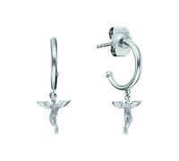 Engelsrufer Damen Ohrring Stecker Bicolor aus Sterling Silber in silber und roségold - Steckverschluss - besetzt mit 50 weißen Zirkonia Steinen -nickelfrei - 9mm