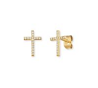 Engelsrufer ERE-LILCROSS-ZI-STG LILCROSS Ohrstecker Kreuz - mit Zirkonia Gelbgold Verg. auf Silber