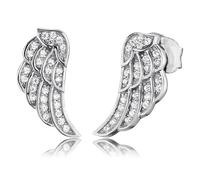 Engelsrufer ERE-LILWING-ZI-ST Damen Ohrstecker Flügel Silber Weiß