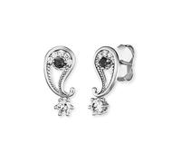 Engelsrufer Ohrstecker Damen Yin Yang – 925er Silber rhodiniert, Zirkoniasteine, 17×7,7 mm