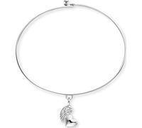 Engelsrufer Armreif aus Sterlingsilber mit Flügel-Herz-Anhänger in der Farbe Silber, Länge: 18,5cm, ERB-WINGHEART