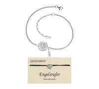 Engelsrufer Set Fußkettchen Traumfänger für Damen aus Edelstahl, Karabinerverschluss inkl. Armband Herzflügel aus Edelstahl, Größenverstellbar, SET ERFS-DREAM + ERJC-HEARTWING