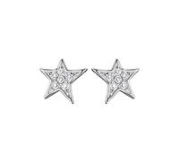 Engelsrufer Stern Ohrstecker für Damen rhodiniertes 925er-Sterlingsilber Weiße Zirkonia Größe 7,5 mm