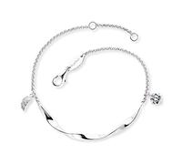 Engelsrufer Twist Damen Armband silber aus Sterling Silber mit kleinem Flügel und Zirkonia Anhänger silber - Karabinerverschluss - längenverstellbar - nickelfrei