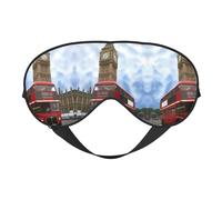 England Schlafmaske aus Seide, elastisches Band, für Reisen und Nickerchen, weiche Augenabdeckung für Reisen, Yoga, Nickerchen