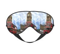 England Schlafmaske für Auto, weich, verstellbarer Riemen, lichtblockierend, wendbar, bequem, Nachtmaske