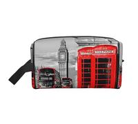 England UK Retro London Telefon-Kulturbeutel, kleine Kulturtasche für Männer und Frauen, niedliche, tragbare Wasch-Aufbewahrungstasche für Reisen, England UK Retro London Telefon, Einheitsgröße
