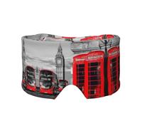 England UK Schlafmaske im Retro-Stil, London, Telefondruck, weiche Augenabdeckung, schalldicht, Ohrenschützer, Stirnband für Reisen, Nickerchen