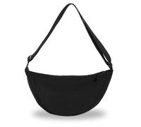 Eniyou Halbmond Tasche Damen Nylon Crossbody Bag Damen Half Moon Bag Dame-n Kompatibel mit Uniqlo Crossbody Ba-g Halbmond Cross-Body Verstellbarer Schultergurt für Schule Shopper Reise(Schwarz)