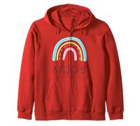 Enjoy Rainbow Cartoon - Cute Positive Aesthetic Graphic Kapuzenjacke