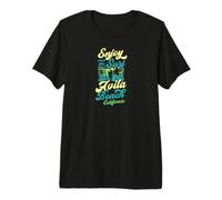 Enjoy The Surf Avila Beach California Retro Style Surfen Premium T-Shirt