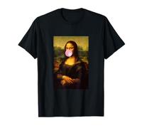 Enjoy Wear Sarcastic French Mona Lisa Chewing Bubble Gum Fun T-Shirt