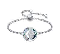 enjoylifecreative Chakra Hamsa Armband für Damen 925er Sterling Silber Hand der Fatima Kristall Armkette 7 Chakren Spirituell Schmuck Geschenke für Frauen und Mädchen