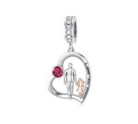 enjoylifecreative Tochter Charm/Armband vom Vater 925 Sterling Silber Vater Tochter Anhänger Schmuck Weihnachten Geburtstag Geschenke für Daughter