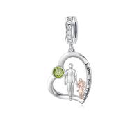 enjoylifecreative Tochter Charm/Armband vom Vater 925 Sterling Silber Vater Tochter Anhänger Schmuck Weihnachten Geburtstag Geschenke für Daughter