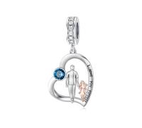 enjoylifecreative Tochter Charm/Armband vom Vater 925 Sterling Silber Vater Tochter Anhänger Schmuck Weihnachten Geburtstag Geschenke für Daughter