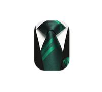 Enlision Krawatte Grün für Herren mit Einstecktuch Set für Hochzeit Schwarz Streifen Krawatten Set für Formelle Geschäfte Weihnachten,Grün