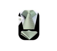 Enlision Krawatte Salbeigrün Krawatten für Herren Hochzeit Einfarbige Krawatte mit Einstecktuch und Manschettenknöpfe Set Seide Schlips Elegant