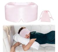 ENNSOO Seiden-Augenmaske zum Schlafen, Schlafmaske, Augenabdeckungen zum Schlafen mit verstellbarem Band zum Schlafen, Manta-Schlafmaske, bequeme gewichtete Augenmaske für Damen und Herren, Reisen und