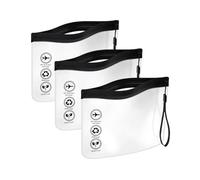 ENNSOO Transparente Make-up-Tasche, wasserdichte Reise-Kulturbeutel für Damen und Herren, tragbare Toilettenartikel in Reisegröße, kann verwendet werden, um Kosmetika und Flüssigkeiten zu halten, 3