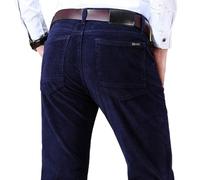 Avanise Enrico Cordhose, Herren-Cordhose, Herren-Cordhose Mit Geradem Bein, Freizeithose Mit Geradem Bein Und Flacher Vorderseite, Klassisch Lässig Und Schick Für Herbst Und Winter (Blau,31)