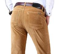 Enrico Cordhose, Herren-Cordhose, Herren-Cordhose Mit Geradem Bein, Freizeithose Mit Geradem Bein Und Flacher Vorderseite, Klassisch Lässig Und Schick Für Herbst Und Winter (Khaki,38)