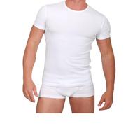 Enrico Coveri (3 Stück) T-Shirt mit Rundhalsausschnitt aus elastischer Baumwolle (3 - S - 46, Weiß), Weiß, Small