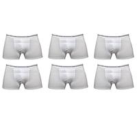 Enrico Coveri 6 Boxershorts für Herren, Baumwolle, bi-elastisch, Art. EB1000, Weiß XXL