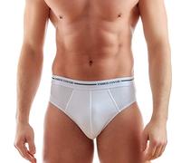 Enrico Coveri 6 Stück Herren-Slip aus bielastischer Baumwolle ES1000, Weiß, L