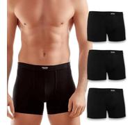 Enrico Coveri Boxershorts für Herren, Baumwolle, elastisch, mit weichem Bund - praktisch mit maximalem Komfort - 3 Stück, Schwarz, L