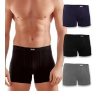 Enrico Coveri Boxershorts für Herren, Baumwolle, elastisch, mit weichem Bund - praktisch mit maximalem Komfort - 3 Stück, Dunkel, XXL