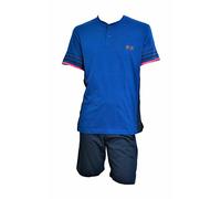 Enrico Coveri Schlafanzug für Herren, kurzer Sommer, Schlafanzug für Herren, kurze Baumwolle, für Herren, Sommer, Baumwolle, Sommeranzug für Herren, Haus, 1065 Kobalt, XL