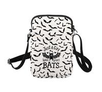 ENSIANTH Fledermaus-Umhängetasche für Damen, Fledermaus-Liebhaber, inspiriertes Geschenk, nur eine Frau, die Fledermäuse liebt, Handy-Geldbörse mit verstellbarem Riemen, 2499 Bat C, medium
