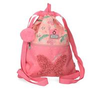 Enso Beautiful Nature Rucksäcke, Schulrucksäcke, Kinderrucksäcke, Inklusive dekorativer Bommel, Verschiedene Fächer, rosa