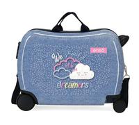 Enso Dreamer Kinderkoffer, Blau, 50 x 38 x 20 cm, starr, ABS, Seitenkombination, 32 l, 1,8 kg, 4 Räder, Gepäck, Hand, blau, kinderkoffer