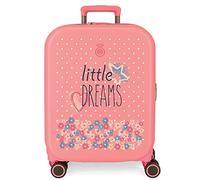 Enso Little Dreams Cabin Suitcase Pink 40x55x20 cms Starres ABS TSA Schloss 37L 3,22 kgs 4 Doppelräder Handgepäck...