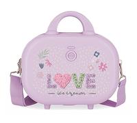 Enso Love Ice Cream Anpassbarer Kulturbeutel mit Schultergurt, Lila, 29 x 21 x 15 cm, starres ABS, 9,14 l, 0,8 kg