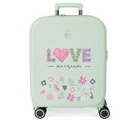 Enso Love Ice Cream Grüner Kabinenkoffer 40 x 55 x 20 cm, starres ABS, integrierter TSA-Verschluss, 37 l, 2,74 kg, Handgepäck mit 4 Doppelrollen