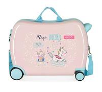 Enso Magic Unicorn Kinderkoffer, Rosa, 50 x 38 x 20 cm, starr, ABS-Kombinationsverschluss, 34 l, 1,8 kg, 4 Räder, Handgepäck