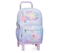 Enso New Vibes Schulrucksack mit doppeltem Fach mit Trolley, Rosa, 32 x 44 x 17 cm, Polyester