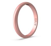 Enso Rings Halo Elements Silicone Ring - Stackable Wedding Engagement Band - Thin Minimalist Band - 254mm Wide, 15mm Thick - Rose gold-colored, Size