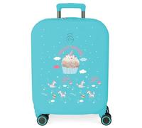Enso Unicorn Paradise Kabinenkoffer, blau, 40 x 55 x 20 cm, Harter ABS-Kunststoff, 37 l, 3,22 kg, Handgepäck