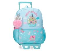 Enso Unicorn Paradise Schulrucksack mit Trolley Türkisblau 30x38x12 cm Polyester 13.7L