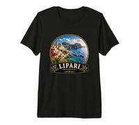 Entdecken Sie die wunderschöne Küstenlandschaft von Lipari Italien Premium T-Shirt