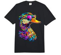 Ente in Bunt Regenbogen Farben Stockente Erpel Kleine Enten Comfort Colors Adult Heavyweight T-Shirt