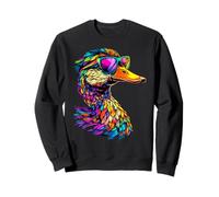 Ente in Bunt Regenbogen Farben Stockente Erpel Kleine Enten Sweatshirt