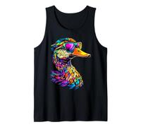 Ente in Bunt Regenbogen Farben Stockente Erpel Kleine Enten Tank Top