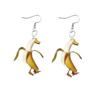 Entenförmige Bananen Ohrringe Acryl Handwerkskunst Festlich Oder Alltag Auffälliges Humorvolles Accessoire Lustige Ohrringe Für Frauen