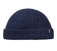 Enter the Complex® Kurze Fisherman Beanie, Docker Mütze, Herren und Damen, Trawler Beanie, 100% Merino Wolle, Rollmütze, Navy